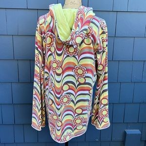 Lucky Brand | Tops | Lucky Brand Flower Power Old School Vintage Sweatshirt  Xl Gold Red White Hoodie | Poshmark